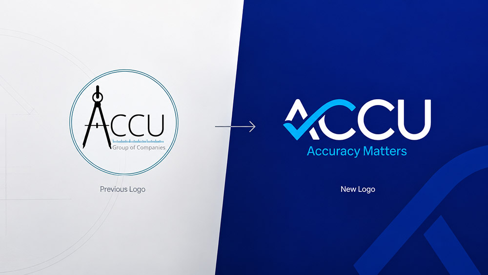 Rebranding company in Dubai: ACCU previous logo and new logo